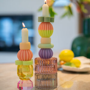 Stapelkaarsen middel incl. 6 vormen